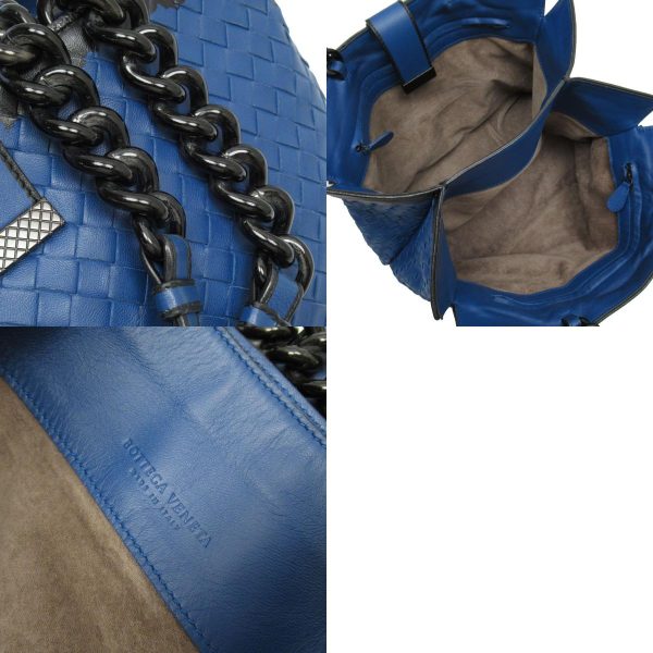 w0169i 10 c Bottega Veneta Shoulder Bag Intrecciato Leather Blue