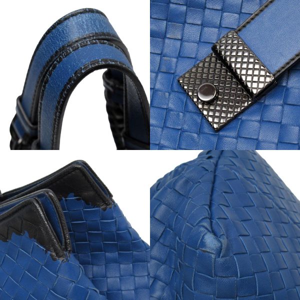 w0169i 2 c Bottega Veneta Shoulder Bag Intrecciato Leather Blue