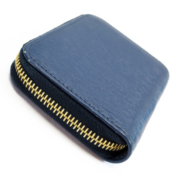 w0252i 1 Prada Leather Card Case Navy