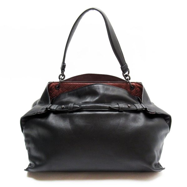 w0293a Bottega Veneta Handbag Intrecciato Leather Black