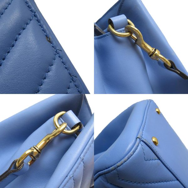 w0325f 6 c Gucci GG Marmont Leather Shoulder Bag Blue