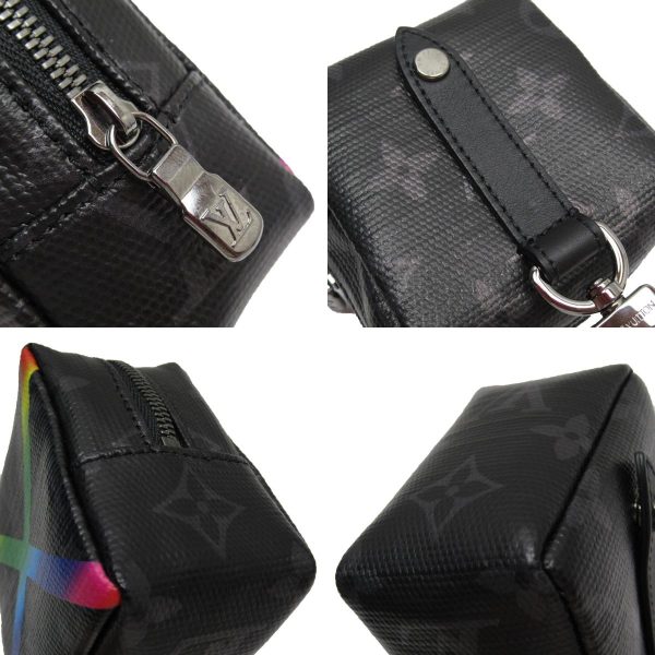 w0369j 3 c Louis Vuitton Multi Case Shiny Monogram Bijoux Square Pouch Black