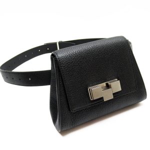 w0395a Fendi Mia Chain Handbag Black