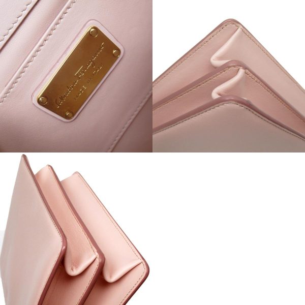 w0418i 7 c Salvatore Ferragamo Crossbody Shoulder Bag Gancini Leather Pink