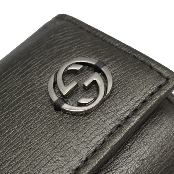 w0428g 3 Gucci Interlocking G Leather Key Case Gray