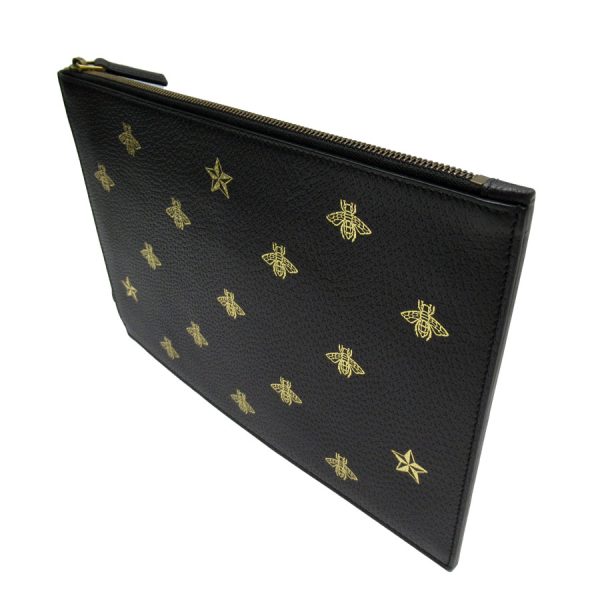 w0441i 1 Gucci Leather Clutch Bag Black