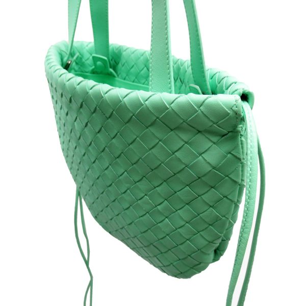 w0455j 1 Bottega Veneta Shoulder Bag Intrecciato Leather Green