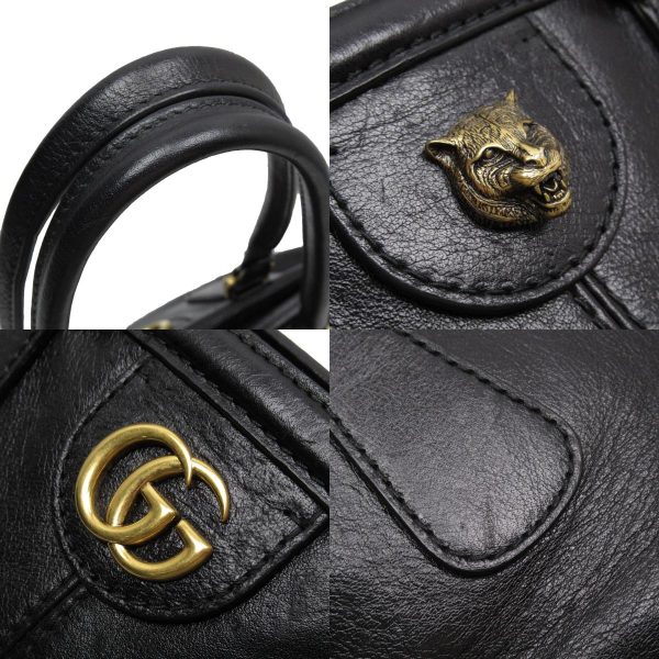 w0509a 2 c Gucci GG Marmont Leather Handbag Black