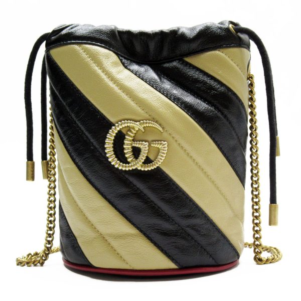 w0510g Gucci GG Marmont Leather Crossbody Shoulder Bag Black