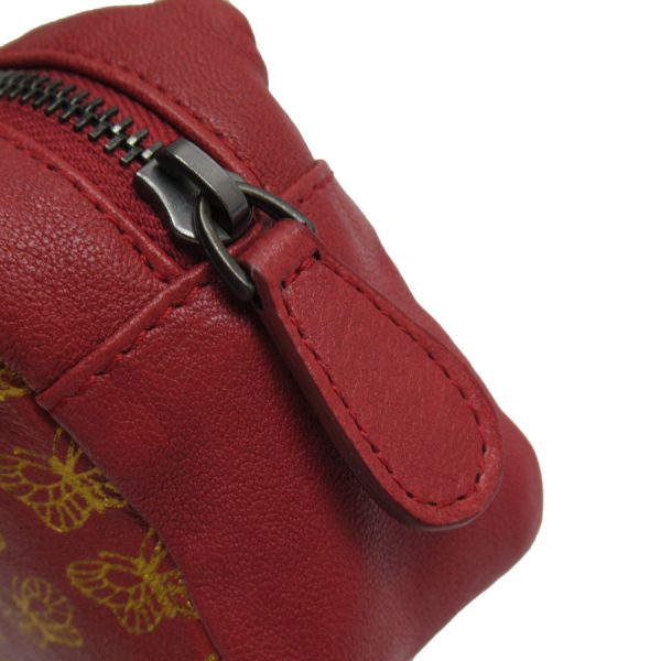 w0519a 2 Prada Leather Multi Case Pouch Dark Red