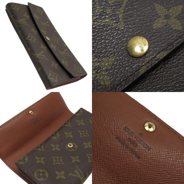 w0533f 3 c Louis Vuitton Portefeuille Sarah Long Wallet Brown