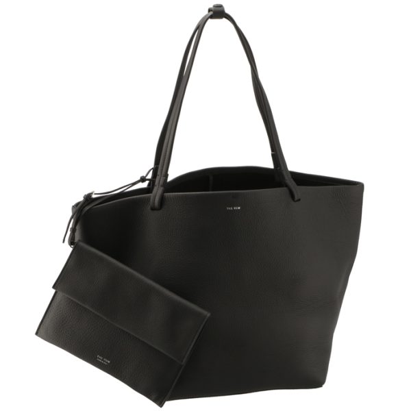 w1272l129blpl The Row Park Tote Three Leather Pouch Black