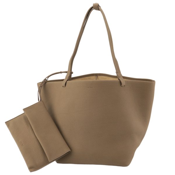 w1272l133tpld 1 The Row Park Matte Grain Pouch Tote BagTaupe PLD