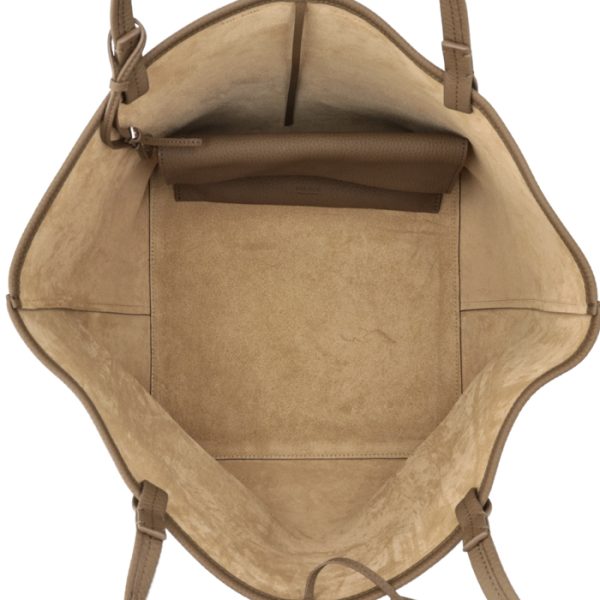 w1272l133tpld 5 The Row Park Matte Grain Pouch Tote BagTaupe PLD