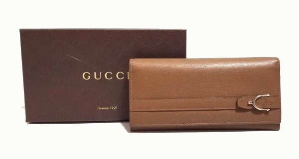 w469328071 5 Gucci Embossed Long Wallet Leather Brown