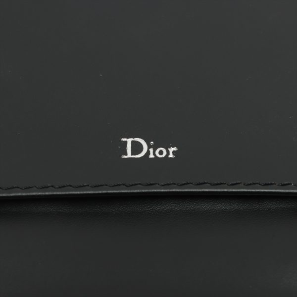 wz271279 9 Christian Dior Trotter Wallet Tote Leather Crossbody Bag Black