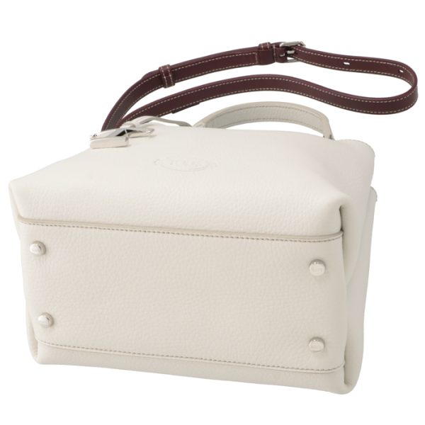 xbwapaa91009p09 3 Tods Mini T Timeless Metal Tote Bag White