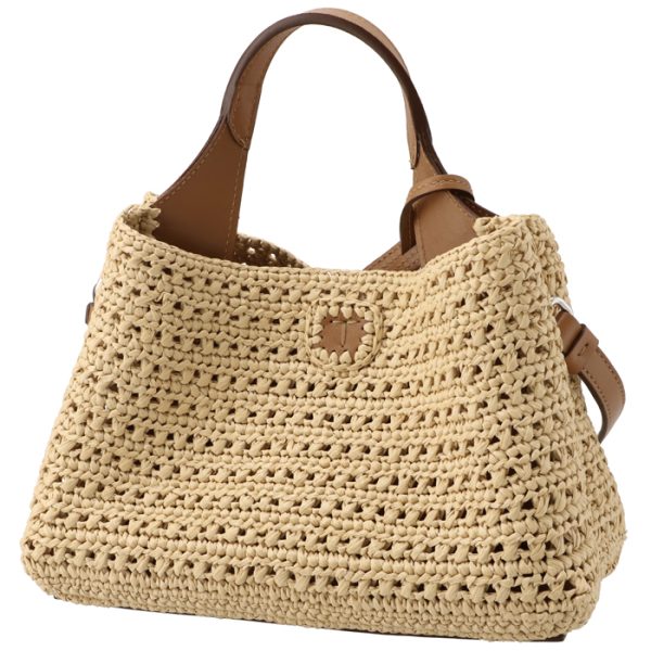 xbwapaeu000rgm5o29 2 Tods Raffia Micro T Timeless Tote Bag Beige Brown