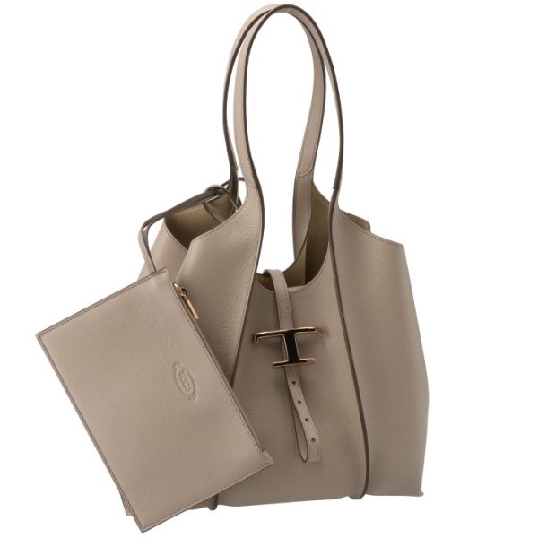 xbwtsba0200b221 TODS Timeless T Tote Small Shopping Beige Gray