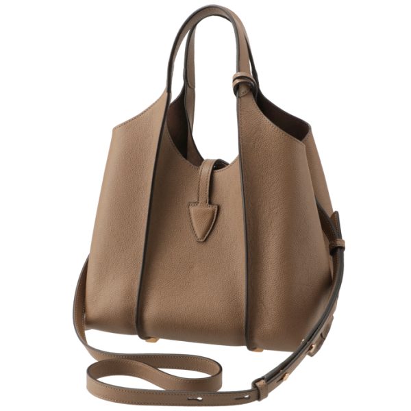 xbwtsba9100c403 2 TODS Tote Bag T Timeless Mini Shopping Greige