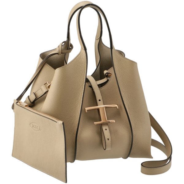 xbwtsba9100c803 TODS Tote Bag T Timeless Mini Shopping Beige