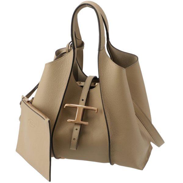 xbwtsba9100c803 1 TODS Tote Bag T Timeless Mini Shopping Beige