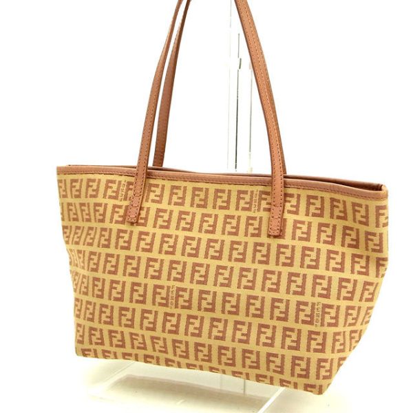 y436 Fendi Tote Bag Back Zucca Pink