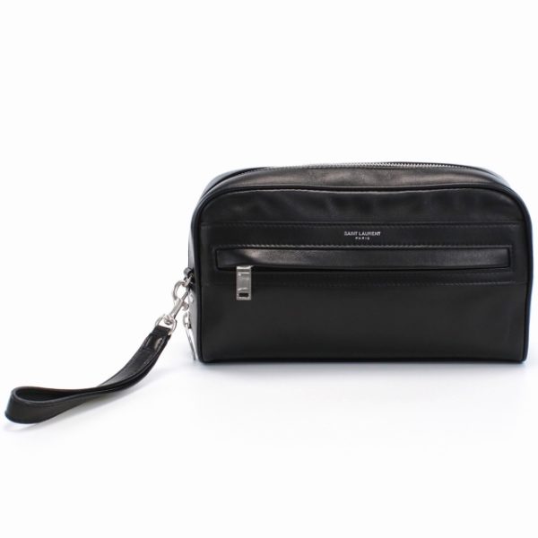 ysl635166021 5 Saint Laurent Nylon Shoulder Bag Black