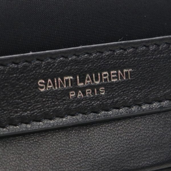 ysl635166021 6 Saint Laurent Nylon Shoulder Bag Black