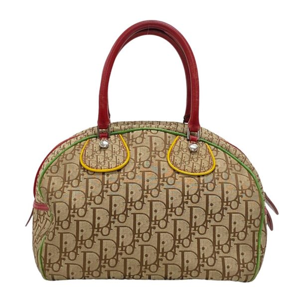 z0006435 2 Christian Dior Rasta Leather Boston Bag Beige