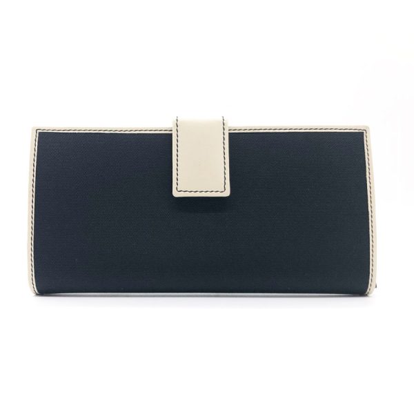 z0127 2 Gucci Canvas Bifold Long Wallet Navy