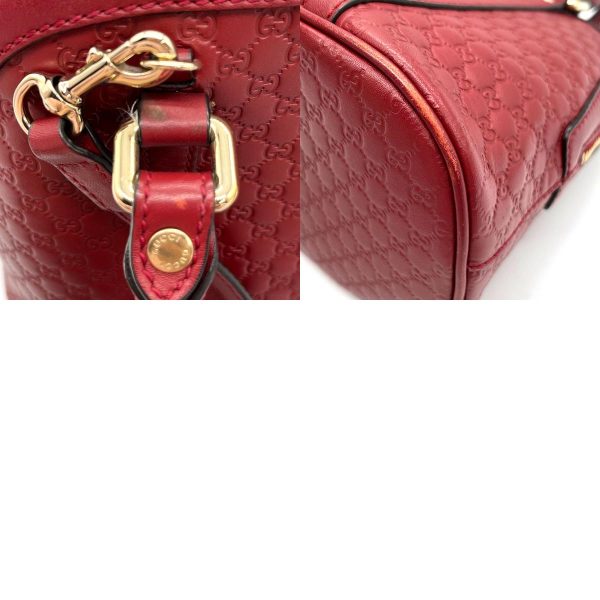 z0184 11 c Gucci Micro Shima Leather Crossbody Shoulder Bag Red