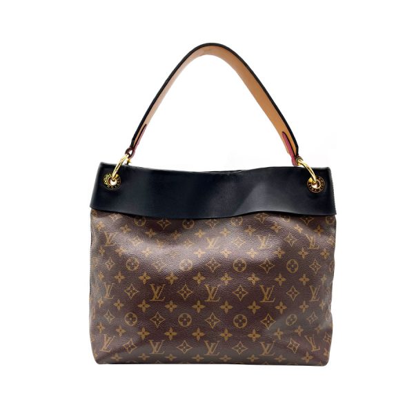 z0275 2 Louis Vuitton Monogram Tuileries Hobo Shoulder Bag Black Brown Red