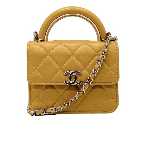 z0285 1 Chanel Mini Chain Bag Yellow