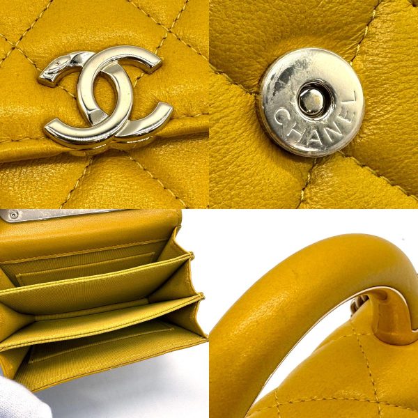 z0285 10 c Chanel Mini Chain Bag Yellow