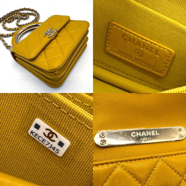 z0285 6 c Chanel Mini Chain Bag Yellow