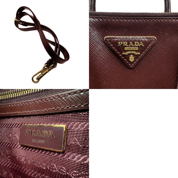 z0452 14 c Prada Patent Leather Handbag Bordeaux