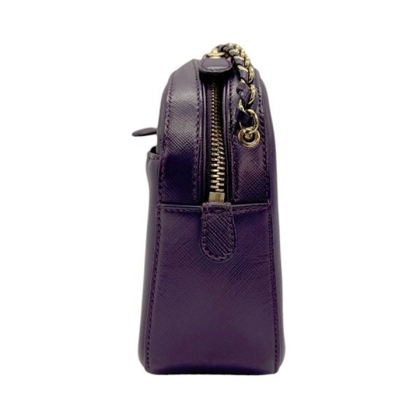 z0712 2 Salvatore Ferragamo Crossbody Shoulder Bag Rose Ribbon Leather Purple