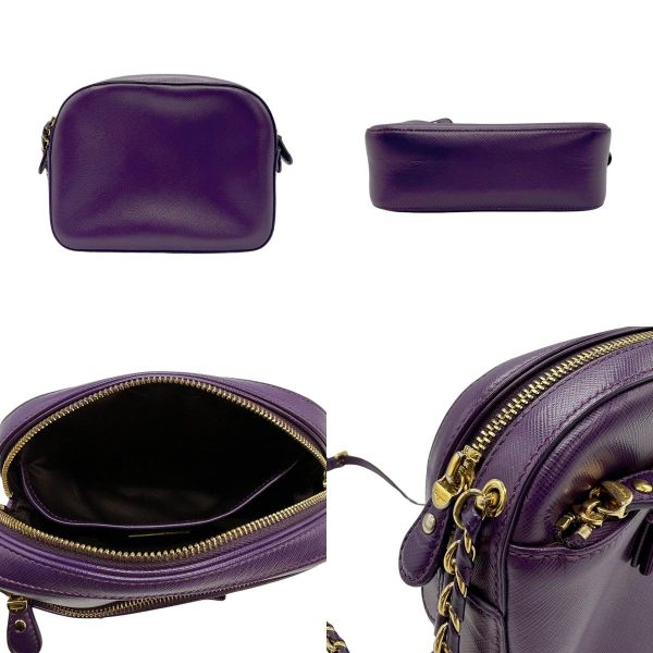 z0712 3 c Salvatore Ferragamo Crossbody Shoulder Bag Rose Ribbon Leather Purple