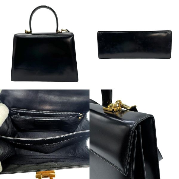 z0778 3 c Salvatore Ferragamo Handbag Shoulder Bag Gancini Leather Black