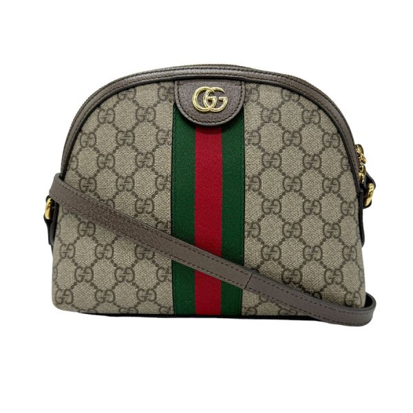 z0792 1 Gucci Ophidia GG Supreme Canvas Shoulder Bag Brown