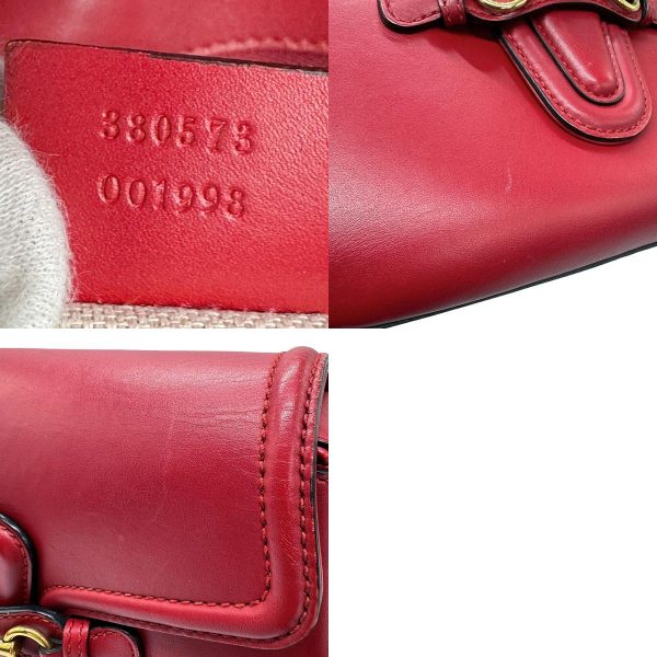 z0835 14 c Gucci Horsebit Leather Shoulder Bag Red