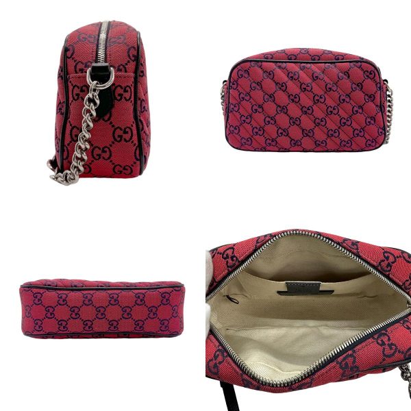 z0886 2 c Gucci GG Marmont GG Canvas Shoulder Bag Red