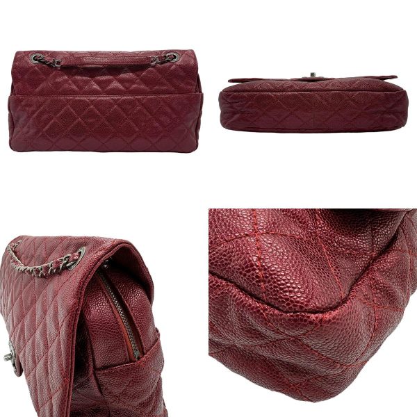 z0964 3 c Chanel Soft Caviar Skin Shoulder Bag Red