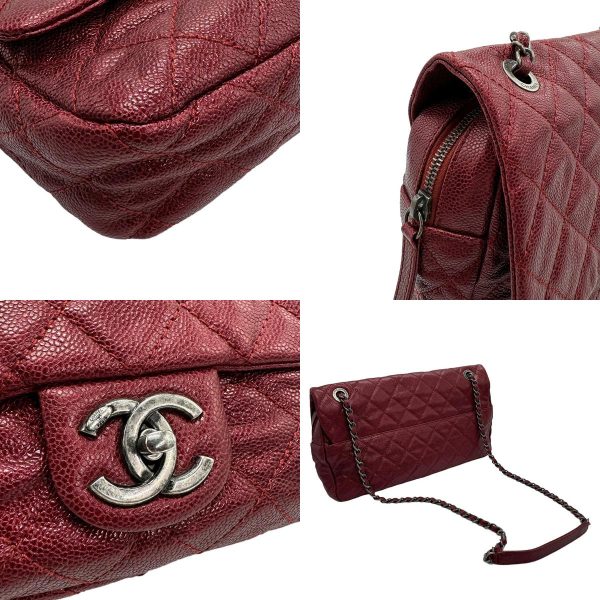 z0964 7 c Chanel Soft Caviar Skin Shoulder Bag Red