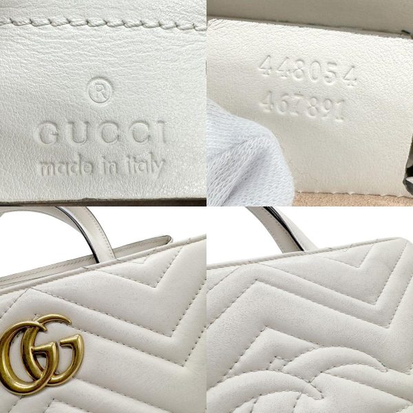 z1006 14 c Gucci GG Marmont Leather Shoulder Bag Ivory