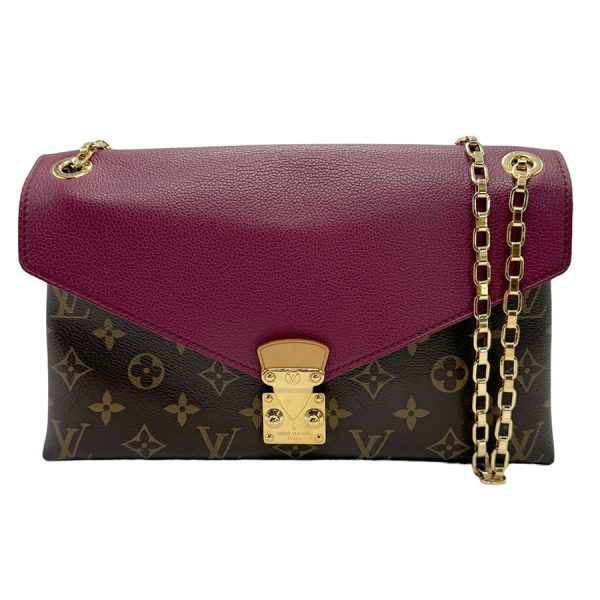 z1016 1 Louis Vuitton Monogram Pallas Chain Shoulder Bag Grape