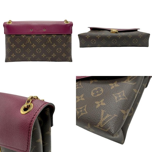 z1016 3 c Louis Vuitton Monogram Pallas Chain Shoulder Bag Grape