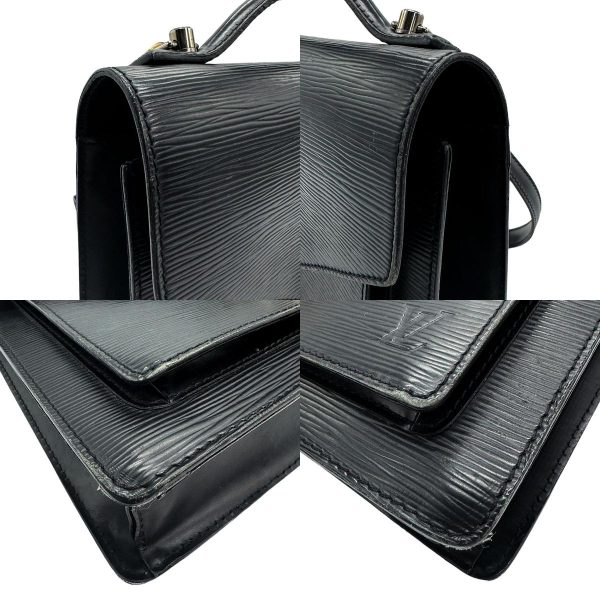 z1018 6 c Louis Vuitton Epi Monceau Shoulder Bag Noir