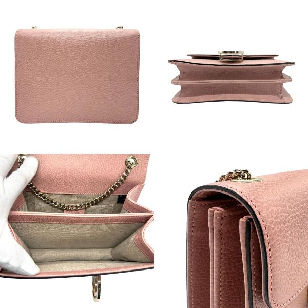 z1054 3 c Gucci Interlocking G Leather Shoulder Bag Pink